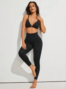 Women's High Waist Seamless Tummy Control Shapewear Butt Lifting Compression Legging