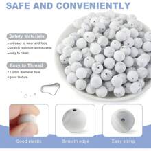 30 peças/20 peças 12mm/15mm Contas de Silicone, Usadas para Fabricação de Chaveiros, Contas Solta de Silicone para Fabricação de Pulseiras e Colares, e Contas de Silicone Circular para Canetas