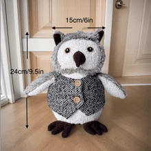 1pc Animal Shaped Door Stopper/Bookend With Mixed Color Knitted Wooly Pompom Decoration, Weighting About 1kg Best Gifts Birthday Graduation