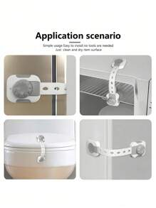 6pcs Baby Cabinet Locks,Child Multi-Functional Cabinet Locks And Refrigerator Locks,Baby Proof Security Protector Drawer Door Locks, Plastic Door Locks,Shower Family Decorations Gifts - Multicolor - View 7