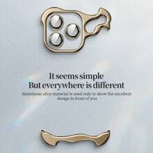 奢华外星人铝合金无边框手机壳适用于 iPhone 16 Pro Max 16 Plus 金属镜头防震保护套适用于 iPhone 16 Pro 适合家人、朋友、孩子、生日、春季、节日、男朋友、女朋友、情人节的礼物 - 金色 - 查看 4