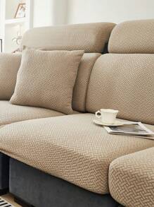 1 pieza Funda de sofá elástica de jacquard, funda de sofá moderna antifouling, juego de sofá de estilo minimalista, adecuado para sala de estar, dormitorio, sofá de exterior, funda de sofá en forma de L, funda de sofá con chaise lounge/esquina, funda de cojín de sofá, decoración del hogar universal para sofá, para todas las estaciones - Camel - Ver 8
