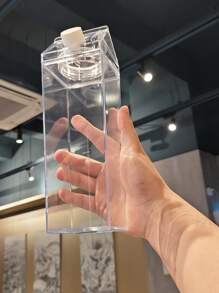 1 pièce, Bouteille d'eau de conception de carton de lait carré transparent, avec 39 couleurs ou motifs différents, 500 ml/750 ml/1 L, réutilisable, convient pour les sports, les sports de plein air, les voyages, l'école, , cuisine et restauration, lavage à la main uniquement - Multicolore - Voir 20