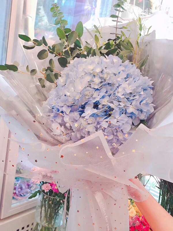 1 Stück Stern Mond Garn Blume Verpackung Mesh, Blumenladen Zubehör, Straußverpackung, Blumenverpackung, Valentinstag Straußverpackung