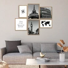Decorative Frame Kit Europe Black And White Living Room Bedroom And Office - Wood - View 2