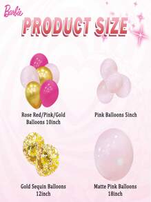 63 pièces Ballon officiel de Barbie blonde sous licence. Ensemble de ballons de dessin animé mignons, guirlande de ballons, toile de fond pour photo d'anniversaire, décorations pour mariage, fête de jardin, fournitures pour Noël