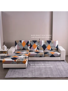 1 Vỏ đệm ghế trang trí cho ghế sofa, vải lụa sữa, co giãn chống trượt, họa tiết hình học đa dạng, phù hợp với ghế sofa đơn/đôi/3 chỗ/4 chỗ, sử dụng được mọi mùa - Nhiều màu - Xem 7