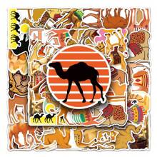 50 件骆驼贴纸适用于笔记本电脑水瓶自行车滑板行李电脑玩具滑雪板礼物贴纸 - 鏽棕色 - 查看 1