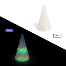 1 3D Printed Spiral Cone Christmas Tree Decoration Made Of Plastic Material, Suitable For Desktop Decoration In Vacation Homes And Offices, Suitable For Thanksgiving, Birthdays, Valentine's Day, Christmas, Bridal Parties, Bars And Adult Parties, Weddings, Spring, Halloween, Christmas
