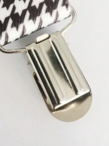 Luobobeibei 2 件套儿童时尚配饰套装 - 千鸟格图案吊带和领结，适合儿童日常穿着、校服、婚礼花童、派对活动、绅士服装搭配 - 均碼 - 查看 7