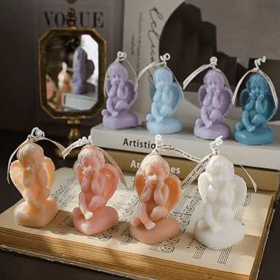 1pc Angel Candle Wax Melt Gift Set, Cute Scented Candle Decoration For Birthday, Wedding,Valentine's Day,Valentines,Valentines Candles