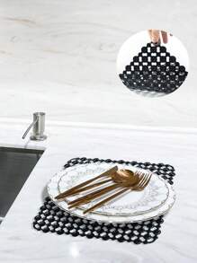 1/2pcs Kitchen Sink Protection Mat, Quick Drainage Mat Protection Mat, Protectors For Bottom Of Kitchen Sink, Mesh Sink Dishwasher For Sink Protection - Multicolor - View 3