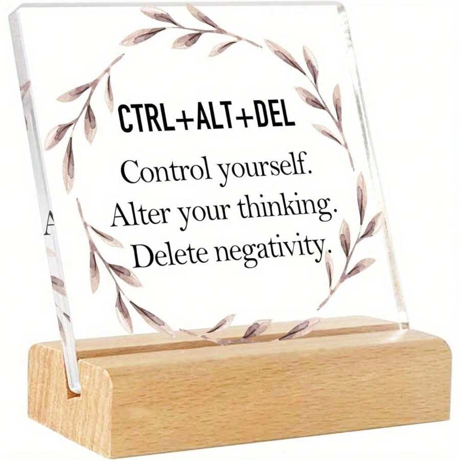 Funny Office Desk Sign, Cute Office Decor Gifts, Office Table Acrylic Decorations Supplies For Women Men, Desk Accessories For Coworker Boss Leader Friends - Transparent - View 1