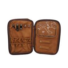 Makeup Organizer Travel Suitcase Jewelry Holder Toiletry Bag - 駝色 - 查看 4
