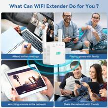 WiFi Extender WiFi Booster Wifi Repeater ,2.4GHz Internet Booster WiFi Extender Support 35 Devices, Support Repeater/AP Mode, Range Extender Wireless Signal Booster - trắng - Xem 8
