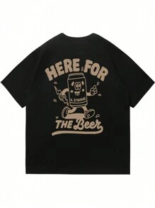 Men's Fashion Short Sleeve T-Shirt | Personalized Graphic Design | Essential For Summer | Comfortable & Breathable, Showcase Your Personalized - Black - View 6