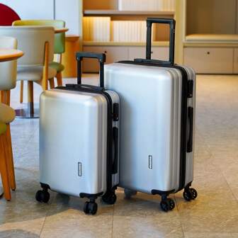 Equipaje de mano de 20/24 pulgadas, maleta rígida ligera, con ruedas giratorias silenciosas y estilosas, bolsa de viaje extraíble, adecuada para viajar, viajes de fin de semana, estudiantes universitarios, una sola pieza para accesorios y artículos escolares