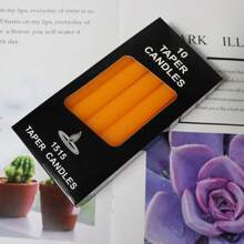10 cái/hộp Nến sáp thẳng cao 16cm, Thời gian cháy 2 giờ, Không mùi, Nến Giáng sinh, Trang trí nhà cửa, Quà tặng cho bạn bè, Phụ nữ, Mùa đông, Nến dễ thương, Nến sinh nhật, Thích hợp sử dụng trong nhà/ngoài trời, Chiếu sáng khẩn cấp khi mất điện, Trang trí cho đám cưới, nhà thờ, ngày lễ, tiệc sinh nhật và tụ họp - Nhiều màu - Xem 8