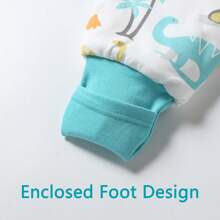 Mosebears Baby Sleeping Bag All Year Round Children's Sleeping Bag Winter 2.5 Tog 100% Organic Cotton Sleeping Bag Various Sizes Autumn Winter Sleeping Blanket Love Valentine - Green Dinosaur - View 7