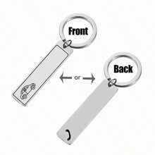 Personalized Custom Phone Number Logo Name Keychain Women Men Car Key Ring Double Sided Laser Engrave Stainless Steel Key Chain