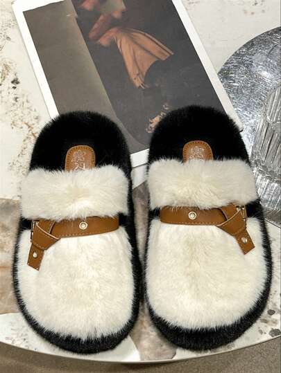 Nuove pantofole da donna per il 2024, con suola spessa e chiusa, soffici, adatte per uso esterno, sandali senza lacci zeppa carini per donne di bassa statura, comodi per uso casalingo/ufficio, misure 35-40, autunno/inverno