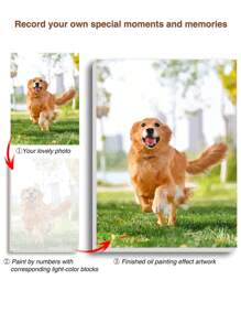 Photo Customized Gifts Pet Photos Custom Pet Wall Art Paintings With Photos | Personalized Dog Gifts - 24 Colors - View 3