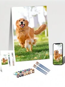 Photo Customized Gifts Pet Photos Custom Pet Wall Art Paintings With Photos | Personalized Dog Gifts - 24 Colors - View 1