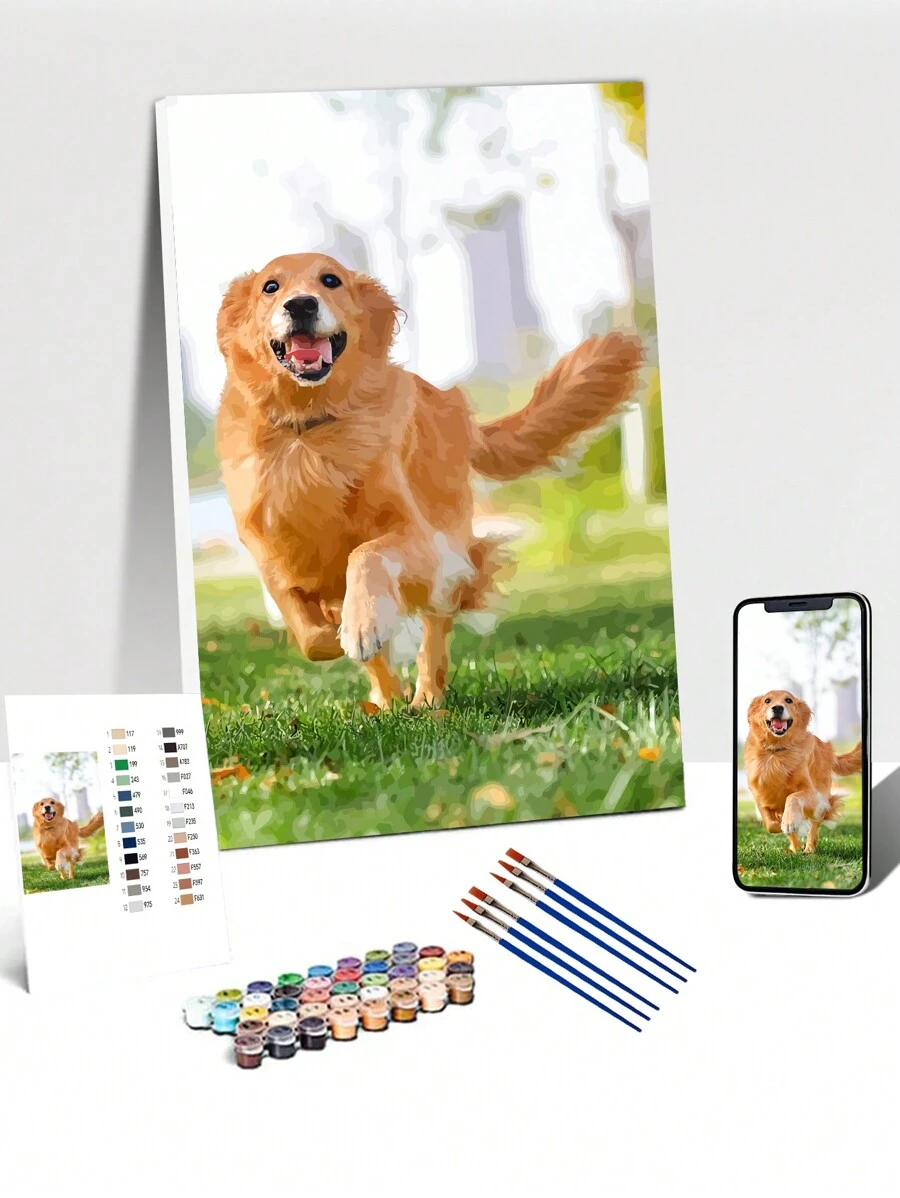 Photo Customized Gifts Pet Photos Custom Pet Wall Art Paintings With Photos | Personalized Dog Gifts - 24 Colors - View 1