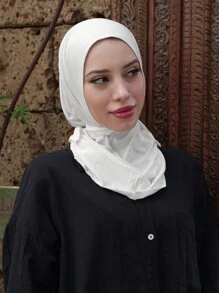 1pc Women Hijab Solid Color Bandana Balaclava Hat With Drawstring, Elastic Headband, Breathable & Comfortable Multifunctional Sports Headband Hat, Suitable For Daily Life, Yoga, Fitness & Fashion Outfits Lightweight Under Cap