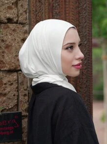 1pc Women Hijab Solid Color Bandana Balaclava Hat With Drawstring, Elastic Headband, Breathable & Comfortable Multifunctional Sports Headband Hat, Suitable For Daily Life, Yoga, Fitness & Fashion Outfits Lightweight Under Cap