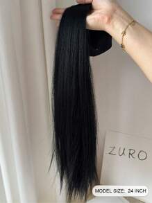 28 Inch Burgundy Straight Long Synthetic Hair Ponytail Extension, Suitable For Women - Black - View 9
