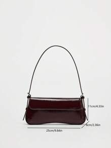 多巴胺时尚潮流女士斜挎包，复古新年春节风格女士包，适合各种场合 - 中紫紅色 - 查看 5