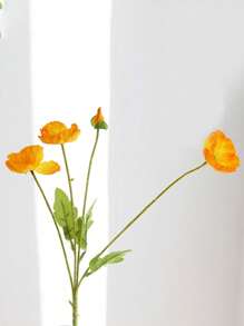 1pc Artificial Flowers Wedding Simulation Poppies Wedding Decoration Home Decoration Ornaments Silk Flowers Flowers Gifts Birthday Graduation