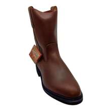 BOTA DE TRABAJO DE EXCELENTE CALIDAD MARCA AZTECA COSIDA Y PEGADA LA SUELA ES HULE EL COLOR ES ROBLE - Color caoba - Ver 6