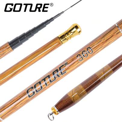  Cần câu Goture Stream Rod nhỏ siêu nhẹ và bền, 28 inch phù hợp cho người mới bắt đầu, 1,8m/5,9/Ft--6,3m/20,7ft bờ sông, suối ven hồ, thiết kế sọc