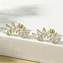 1 chiếc khuyên tai sụn Cubic Zirconia tổng hợp sáng bóng - Trang sức xỏ khuyên Helix, Daith, Conch dành cho phụ nữ - 1 cái - Xem 8