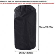 1 pièce Housse de bouteille de gaz en tissu Oxford imperméable 210D noir, housse anti-poussière pour bouteille de gaz, housse de bouteille de gaz, housse anti-poussière pour réservoir de gaz de pique-nique en plein air, housse de petit réservoir de propane, housse de protection imperméable, anti-poussière et anti-UV pour école, cuisine domestique, sac, organisateur, rangement, fournitures scolaires