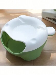 1 个瓜子、爆米花、零食、糖果收纳盒双层干果盘创意垃圾收纳盒双层零食坚果干果盒家用卧室宿舍休闲学生宿舍收纳盒圣诞礼物 - 彩色 - 查看 20