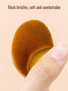 SEPROFE Cọ tán kem nền hình bàn chải đánh răng, cọ trang điểm che khuyết điểm hình bầu dục siêu dày, không đường nối, thích hợp cho kem nền dạng lỏng/kem, kem che khuyết điểm, sử dụng được cả khi ướt và khô, dụng cụ trang điểm tự nhiên dùng hàng ngày, cọ tán kem nền, cọ che khuyết điểm, cọ má hồng, cọ tạo khối, cọ má hồng, cọ bronzer, cọ phấn phủ, cọ tán kem nền, cọ má hồng, quà tặng. - Hoa hồng vàng - Xem 3
