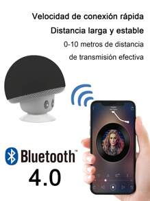 Mini Bocina Hongo Bluetooth Recargable Usb Impermeable - Negro - Ver 5