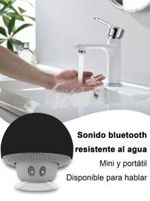 Mini Bocina Hongo Bluetooth Recargable Usb Impermeable - Negro - Ver 4
