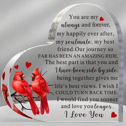 1 peça, para meu amor, presente de acrílico para ela, presentes românticos para namorado, namorada, amor, ideias fofas de presentes, aniversário, dia dos namorados, presente de aniversário para namorada para ele, marido, esposa, mulheres, homens (romântico)