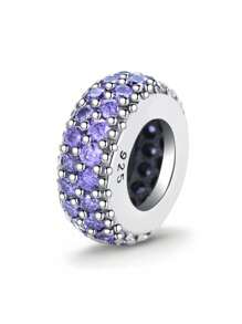 1pc Minimalist Rhinestone DIY Charms Beads Pendant For Ladies Jewelry Bangle And Necklace Accessories 925 Sterling Silver Fine Jewelry Making - Diamond Spacer Beads - View 11