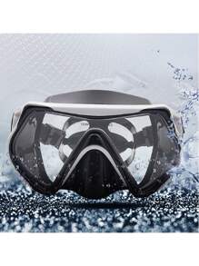 peipo Silicone Wide Angle Diving Goggles, Large Frame Snorkeling Mask, Tempered Glass Swimming Goggles