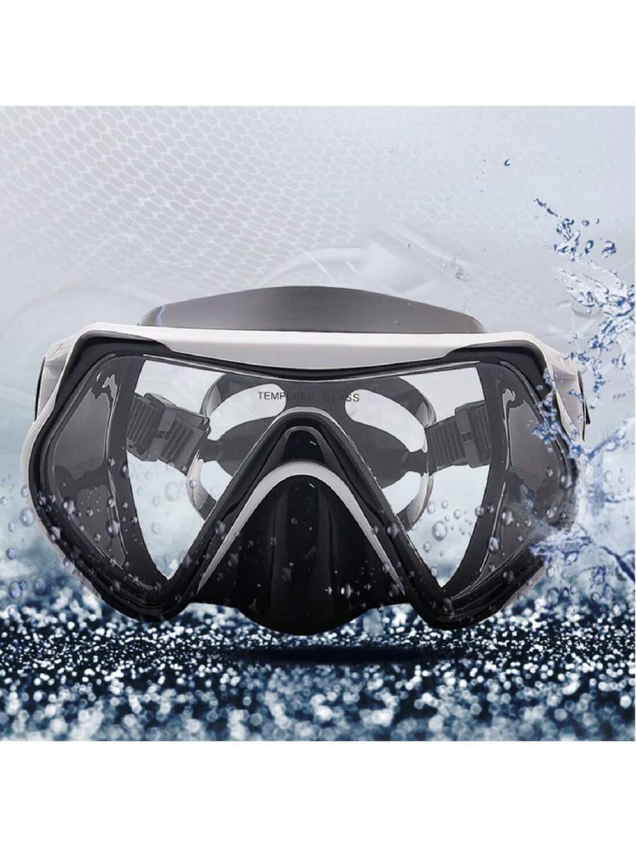 peipo Silicone Wide Angle Diving Goggles, Large Frame Snorkeling Mask, Tempered Glass Swimming Goggles