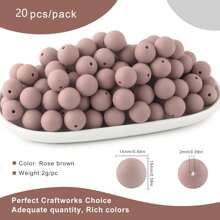 30 peças/20 peças 12mm/15mm Contas de Silicone, Usadas para Fabricação de Chaveiros, Contas Solta de Silicone para Fabricação de Pulseiras e Colares, e Contas de Silicone Circular para Canetas