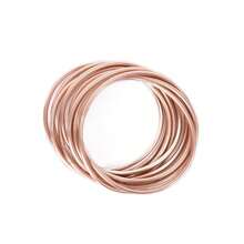 10 Stücke/Set Bohemian Mehrschicht Ultraflach PVC 3mm Armband Set, farbiges Ring Ketten Armband, geeignet für Frauen Hochzeitsfeier