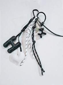 Love Letter Key Ring, Key Accessories With Multi-Color Braided Cord, Creative Items, Puppy Pendant, Luggage Keychain, Lanyard Accessories, Single Buckle Tassel Pendant Accessories, Cell Phone Pendant Travel Essentials Travel Accessories Vacation Summer Holiday Back To School