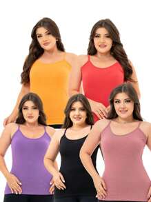 KIT 5 THIN STRAP BLOUSES - Hoa hồng cam - Xem 1