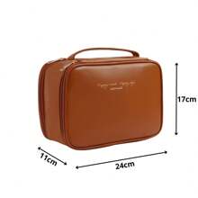 Makeup Organizer Travel Suitcase Jewelry Holder Toiletry Bag - 駝色 - 查看 6